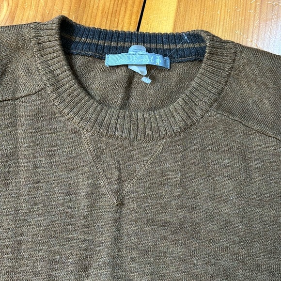 SMARTWOOL Men's L Fox Brown Marl Sparwood Crew Sweater Merino Wool Blend - Picture 5 of 9
